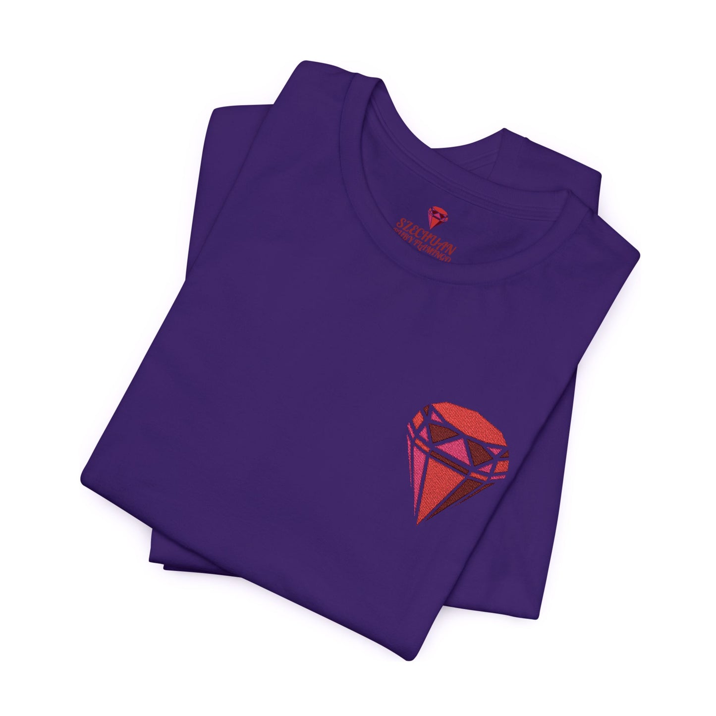 The Szechuan Ruby Flamingo– Embroidered Darks